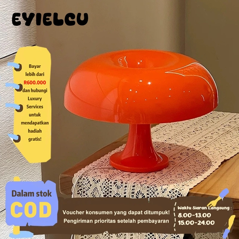 Eyre Lampu Meja Hias LED Mid Century Mushroom 4 LED 5W 3 in 1 Color Lampu Jamu Lampu Jamur Mushroom- TL102 Lampu Hias LED Dekorasi Tablet Lamp Mushroom 5W - TL102
