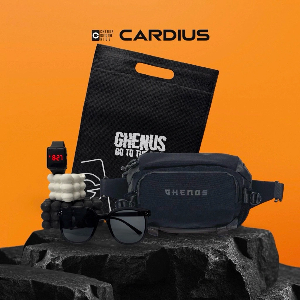 Ghenus Cardius Tas Waistbag pria Selempang multyfungsi