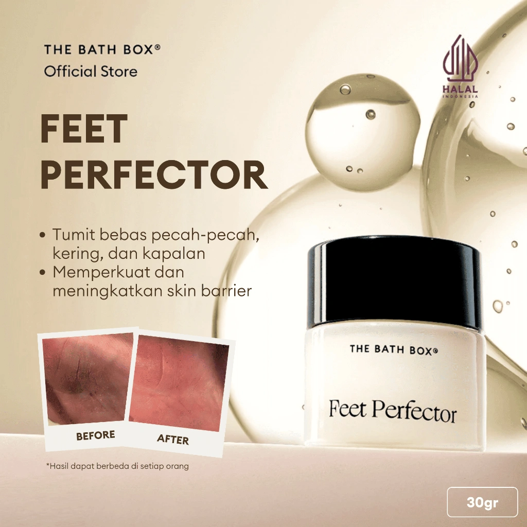 THE BATH BOX - Feet Perfector (Tumit Pecah-Pecah, Tumit Kering, Kaki Kering, Kaki Pecah-Pecah, Cream AHA, Shea Butter, Cream Kaki)