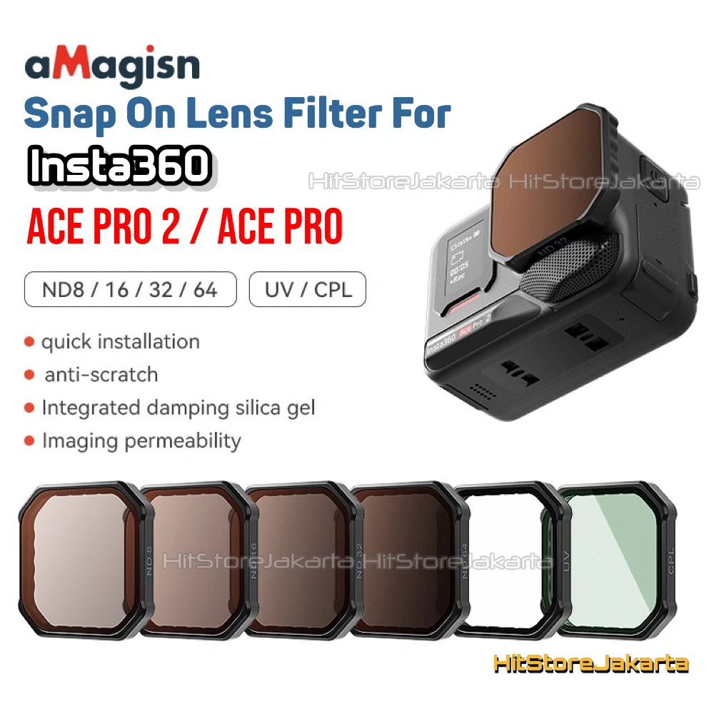 aMagisn Lens Filter for Insta360 Ace Pro 2 Snap ON Lens Filter CPL UV ND Filter for Ace Pro