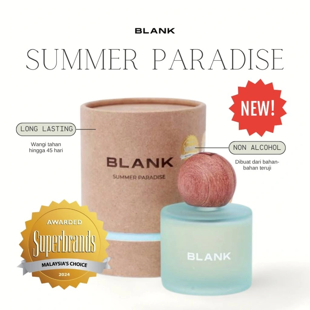 BLANK Summer Paradise - Pengharum Mobil & Ruangan Tahan hingga 45 Hari