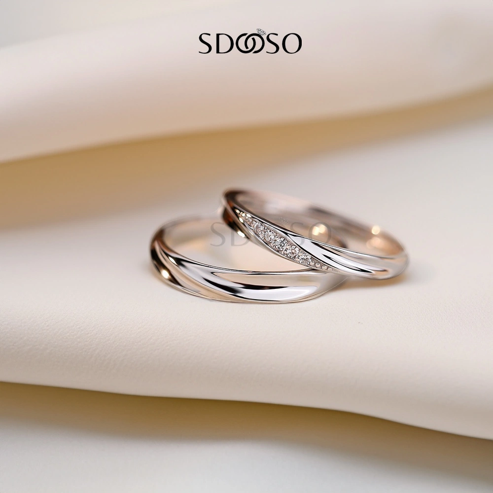 Sdoso - Cincin Couple Silver Adjustable Sepasang  [ GRATIS BOX ]