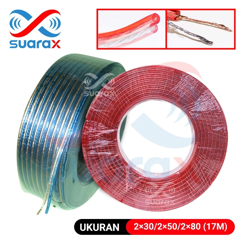Kabel Monster Transparan Serabut 2x30/2x50/2x80 30Yard 0.12 utk Audio Speaker & Listrik Ready Stock