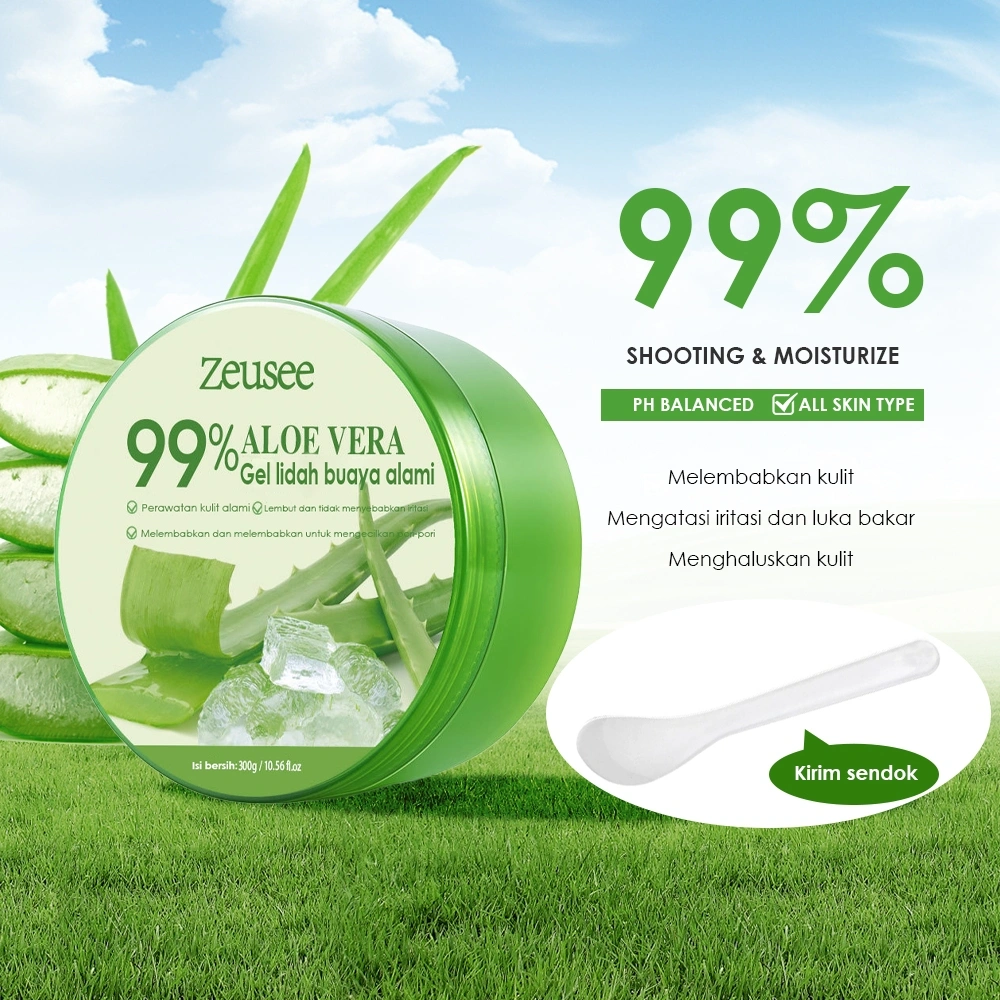 [Promo] Gel Lidah Buaya Pelembab Segar untuk Wajah dan Badan Wanita 300ml