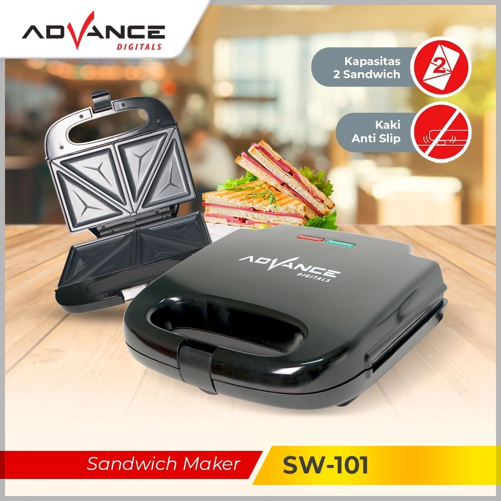 Advance SW-101 Sandwich Toaster Maker Pemanggang Roti - Garansi 1 Tahun