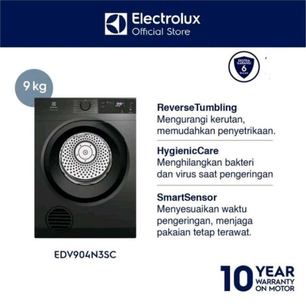 ELECTROLUX EDV904N3SC MESIN PENGERING 9KG VENTING DRYER EDV904