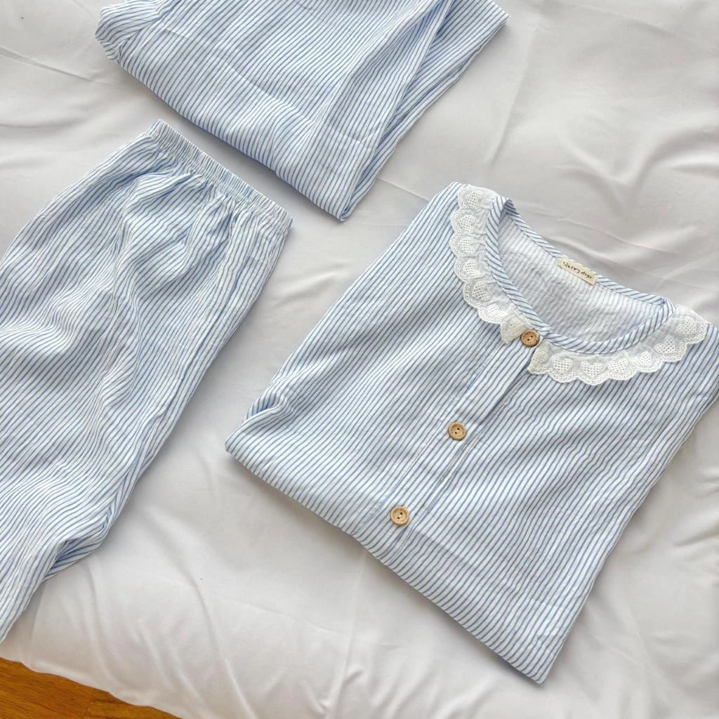 Haneul Set (3 in 1) - Baju Tidur / Piyama Korea / Sleepwear / Baju Tidur Pendek Panjang SLEEPYDAYS