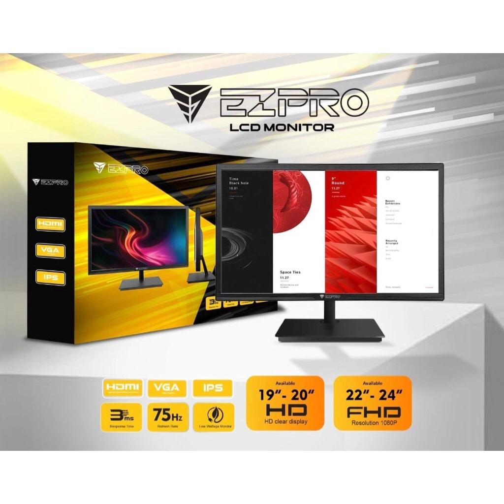Monitor Ezpro 24 Inch ( VGA + HDMI )