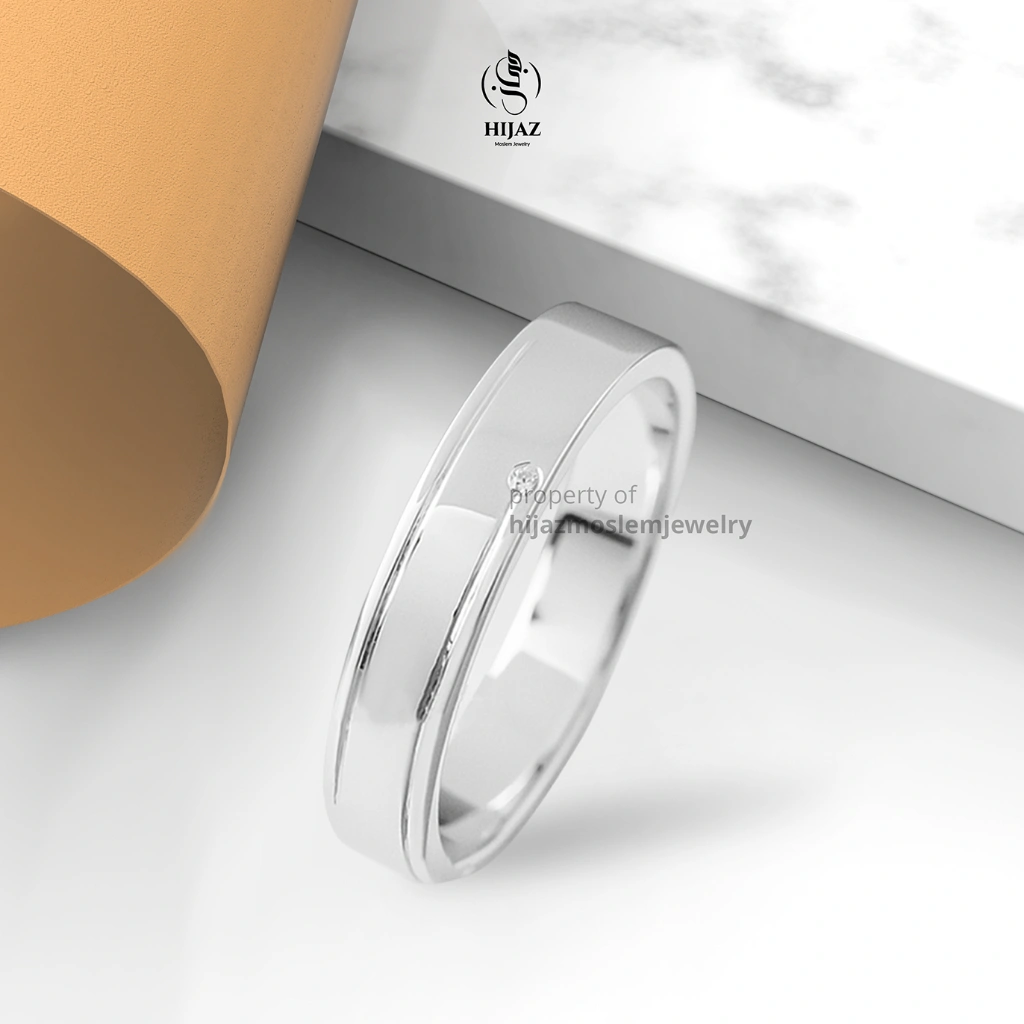 Hijaz Cincin Nikah Pria Palladium | Free Ukir Nama | Garansi Resize | Anti Karat