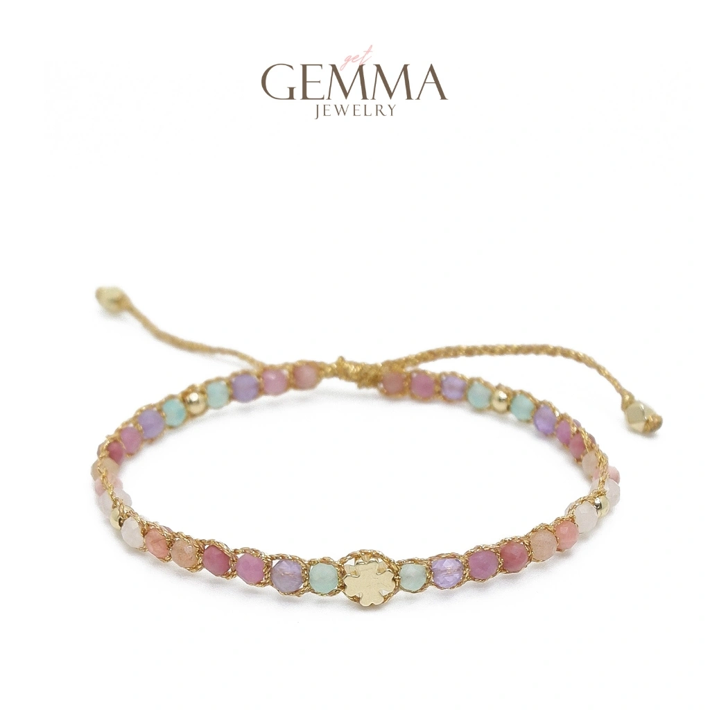 Gemma Jewelry - Crystals of Selflove Gemstone Bracelet | Gemstones & Anti Karat 18K Gold Plated | Gelang Batu Alam Asli | Get Gemma Jewelry