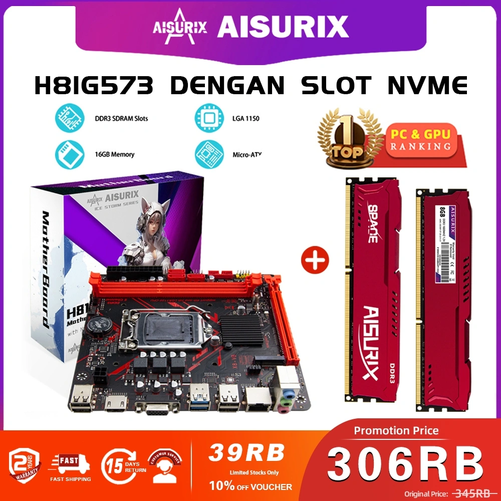 AISURIX Motherboard Colorful H81M-K PLUS V23B (LGA1150, H81, DDR3, USB3.0)