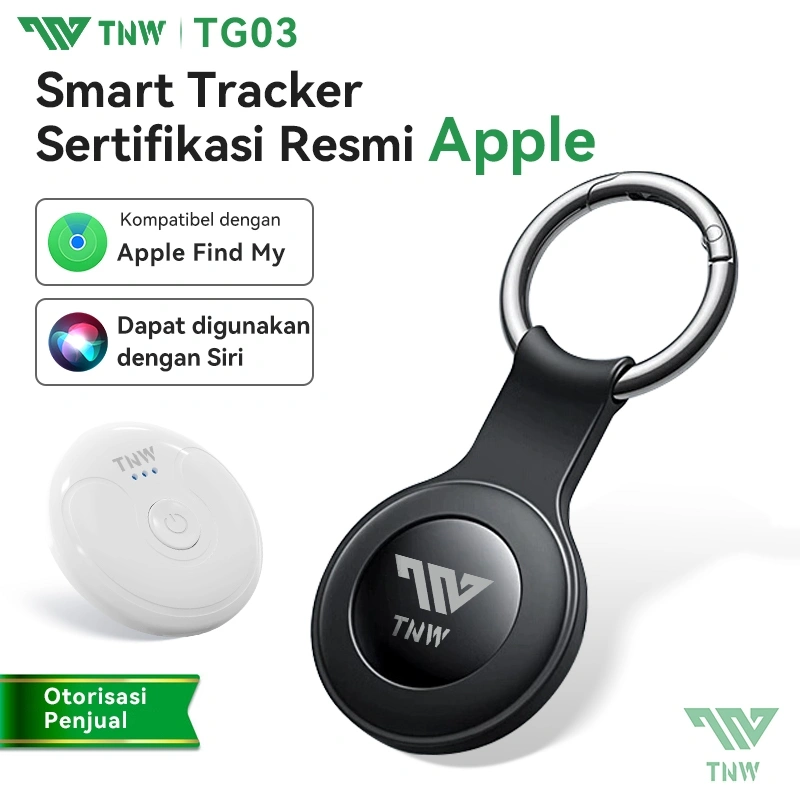 TNW TG03 Smart Tag Air Tag Mini Wireless Tracker Anti-hilang Pelacak Lokasi GPS Waterproof Key Finder Pet Locator IOS Support