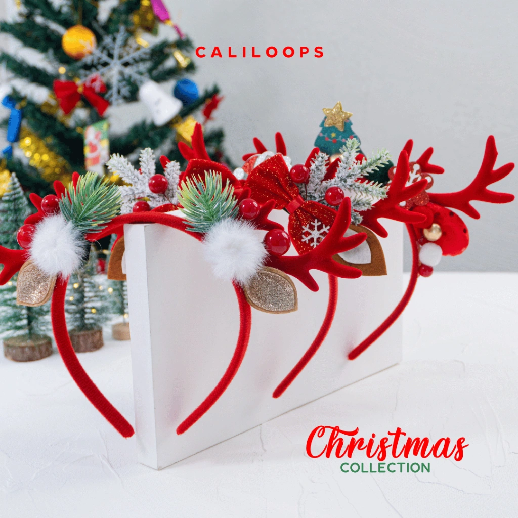 Bando Natal Christmas Tanduk Rusa Dewasa Anak Bando Xmas Santa Claus