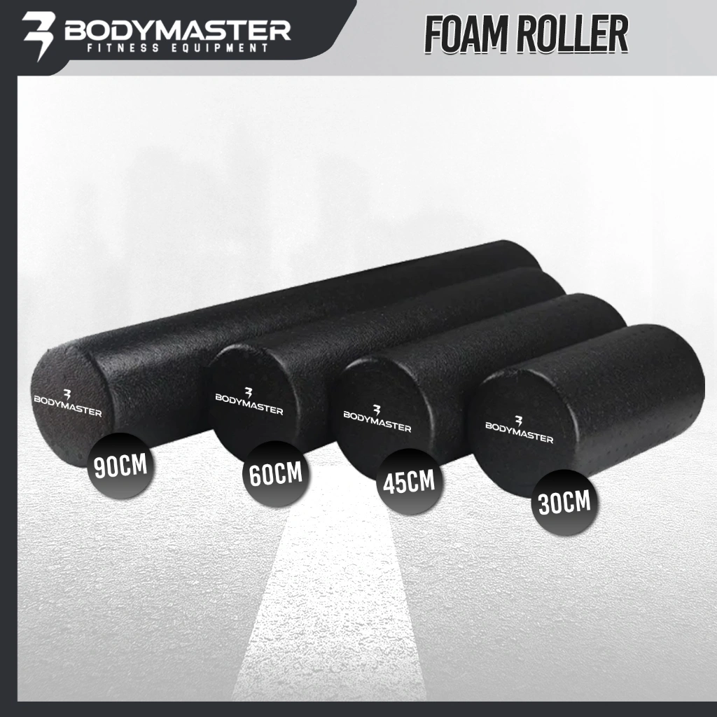 BODYMASTER Foam Roller High Density 30/45/60/90CM, deep tissue nyeri otot punggung pijat muscle massager