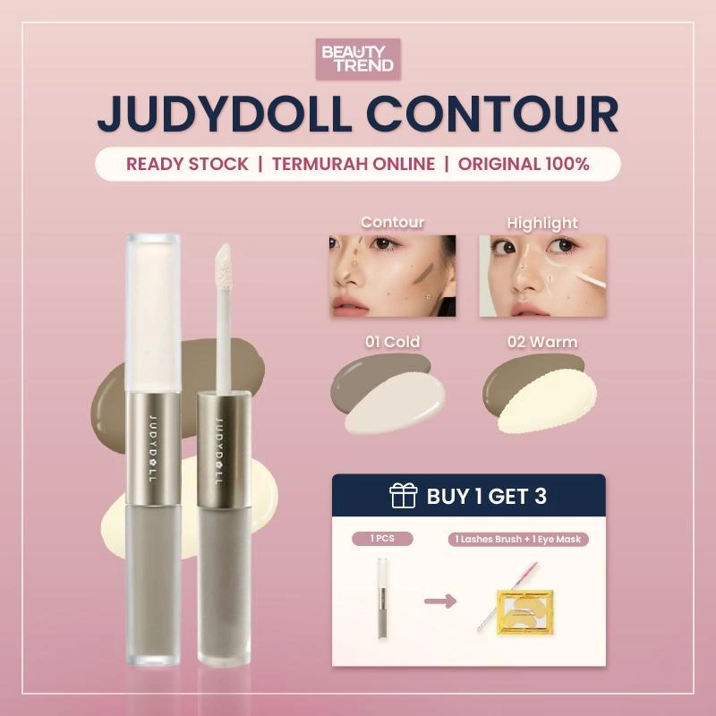 [READY ORI] JudyDoll Contour Highlight Stick Liquid Bronzer Shading Pigmented Douyin Make Up