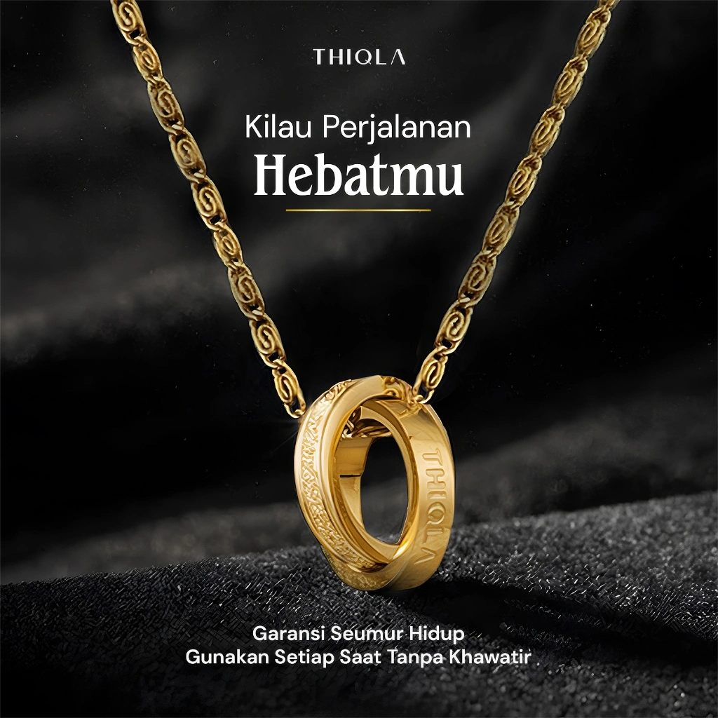 THIQLA - Kalung RANA - Kalung Wanita Mirip Kalung Emas Asli - Kalung Remaja Kecil Dan Tipis Elegan - Kado Kalung Cewek Mirip Kalung Dubai Anti Luntur