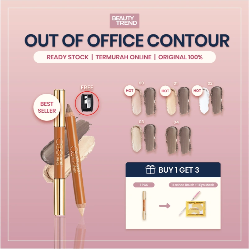 [READY ORI] Out Of Office Contour Pencil Dual End Highlight Bronzer Shading 3D Makeup Douyin Makeup