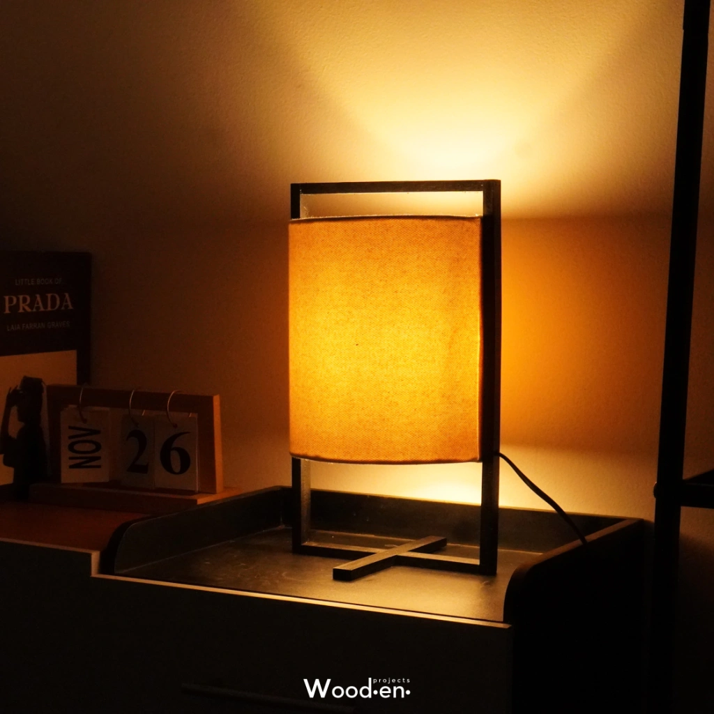 Wooden Projects Lampu Tidur Meja Kayu Hiasan Dekorasi Ruang Tamu Kamar Aesthetic Minimalis - LP1