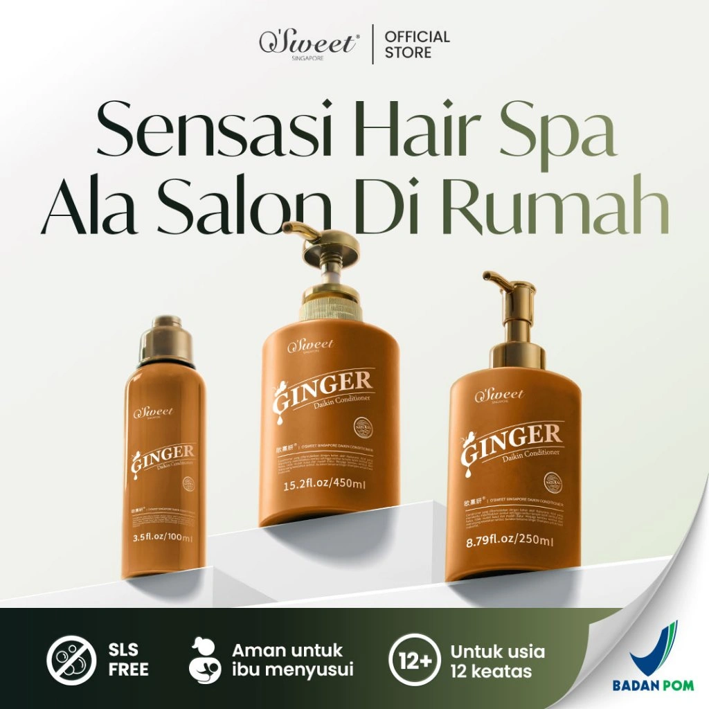 O'Sweet Singapore | Daikin Conditioner | Perawatan Rambut Rusak & Kering | Hair Spa | 3 Varian Size