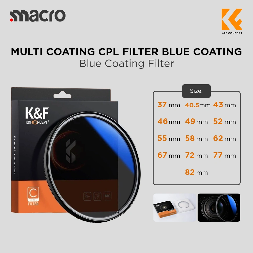 KNF Concep Filter MC CPL Filter Multi Coating Blue Coating K&F Concept