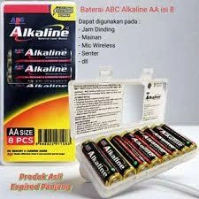 Baterai Alkaline isi 8 Pcs + Case Batreai