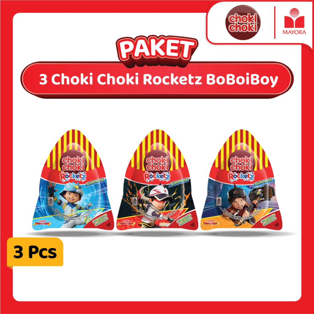 Paket 3 Choki Choki Rocketz BoBoiBoy