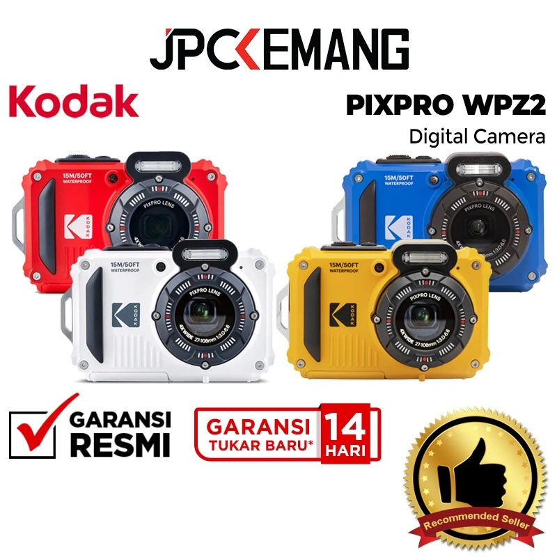 Kodak PIXPRO WPZ2 Compact Digital Action Camera Underwater Pocket Kodak Pixpro WPZ 2 Digicam Waterproof Kamera Poket Garansi Resmi