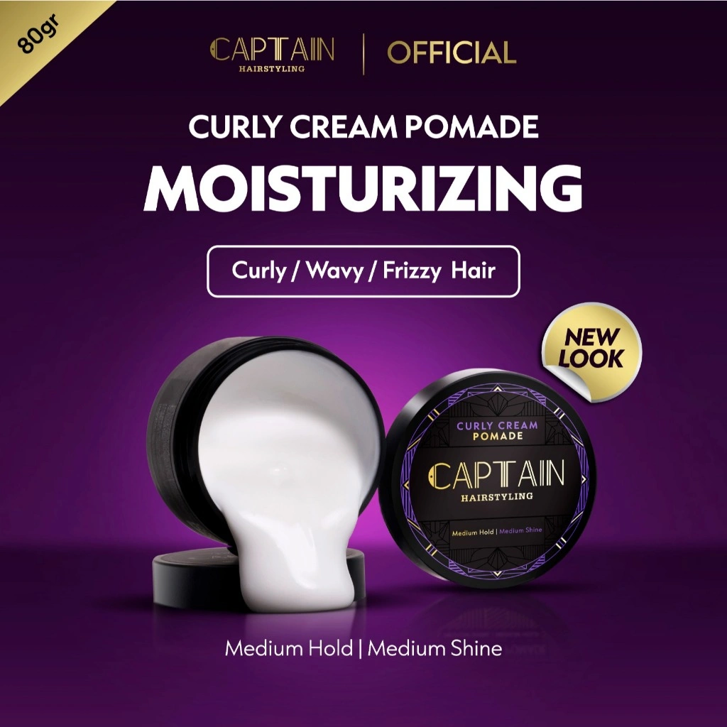 Captain Hairstyling Curly Cream Pomade 80gr