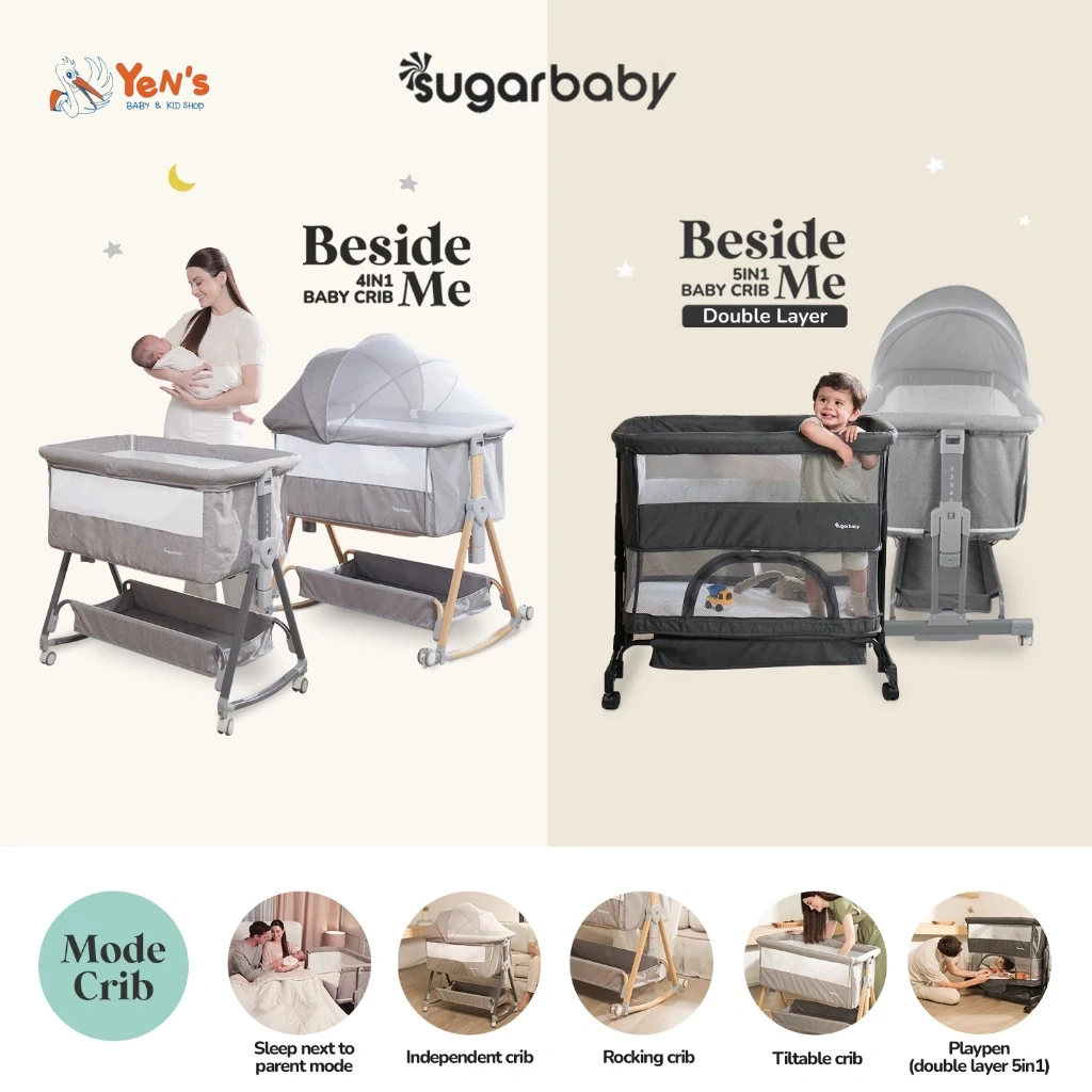 Sugarbaby Baby Crib 4in1 & 5in1/Tempat Tidur Bayi/Ranjang Tidur Bayi/Box Tidur Anak Bebas BPA