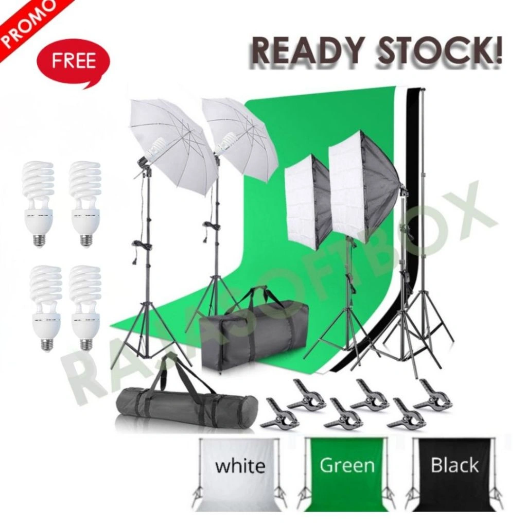 Paket Background Studio Foto Softbox Studio Lightning Plus Background Foto Studio Lampu Lighting Studio Foto SET