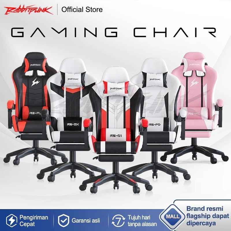rabbitpunk - Kursi Gaming/ Gaming Chair / Kursi Santai Kursi Gamers / Kursi Gamer / Kursui Putar / Kursi Game / Kursi Hidrolik [ Garansi lima tahun ]