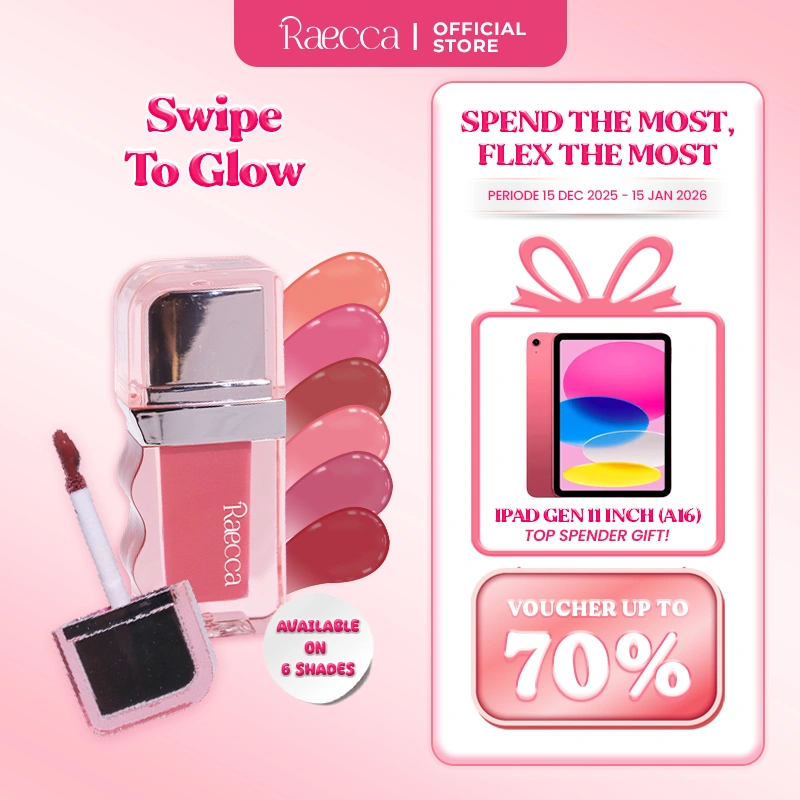 Raecca Swipe To Glow – Lip Gloss Glossy Natural & Lembap