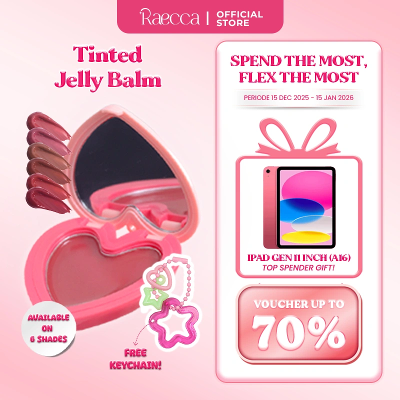 Raecca Tinted Jelly Balm - Lip Balm Mencerahkan Bibir Gelap