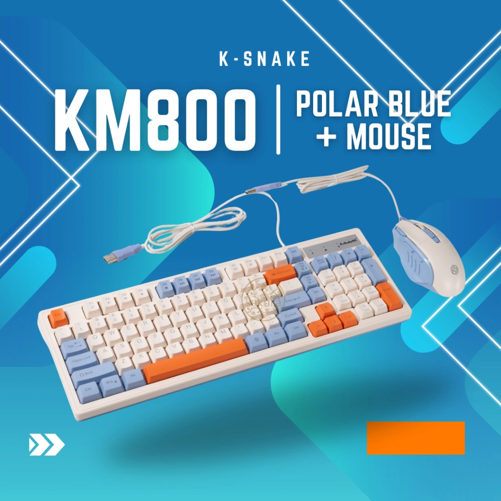 KM800 Keyboard+Mouse berkabel 1 Set Gaming Mechanical Feel Komputer / Laptop