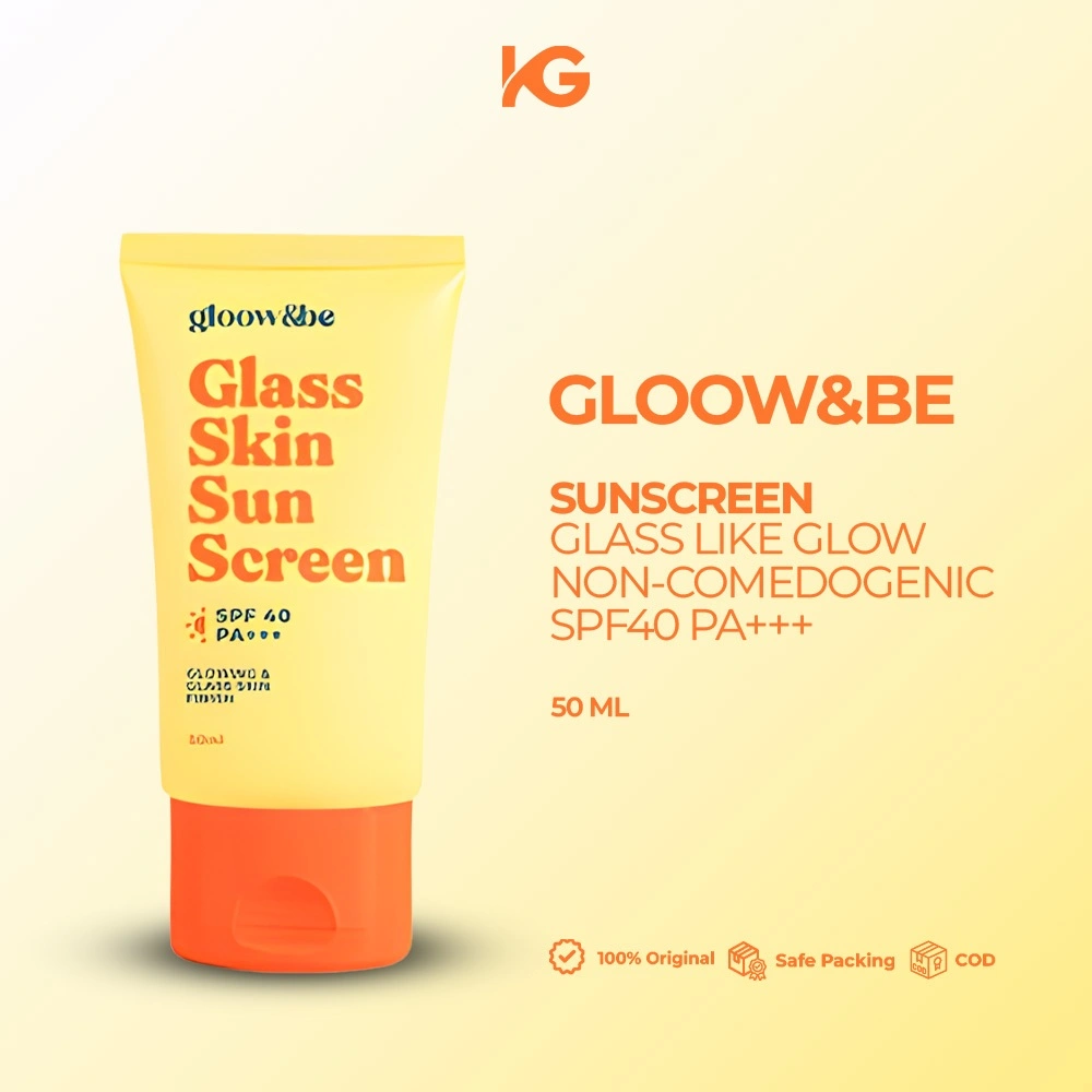 GLOW | Gloow&be Glass Skin Sunscreen SPF40 PA+++ Brightening All Skin UV Wajah Anti Kusam 50ml XX330