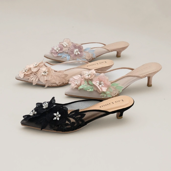 LACE LYNELLE HEELS KITTEN YESSY