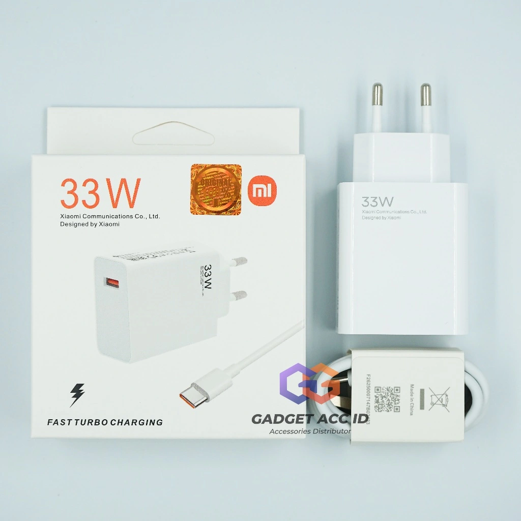Charger Xiaomi Type C 33W Turbo Fast Charging Original 100%
