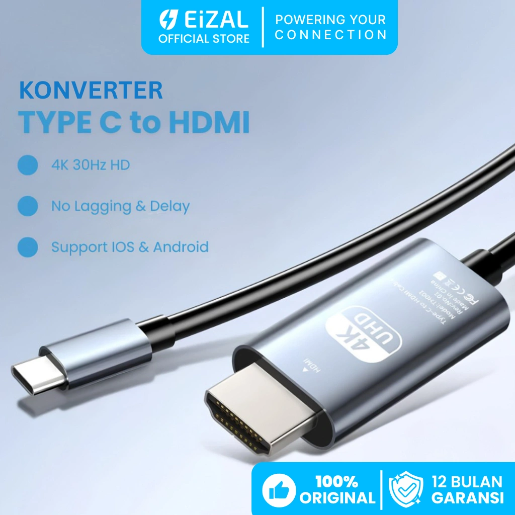 [BACA DESKRIPSI] Kabel MHL USB Type C Kabel Adapter Type C to HDMI 4K UHD Converter PD 100W HP Ke TV Fast Charging