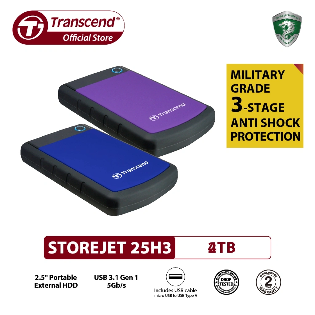 Transcend External HDD StoreJet 25H3 [4TB]