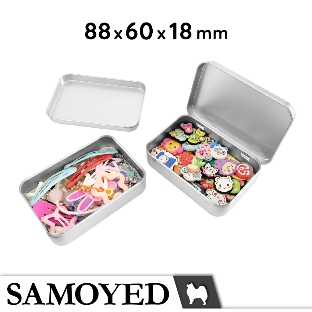Tempat / Kotak Kaleng / Besi / Penyimpanan Kecil Serba Guna / Tin / Tinplate Case / Storage Box 8.8 x 6 x 1.8 / 8,8 x 6 x 1,8 cm Samoyed TNPX-A-886018 (Kartu / Aksesoris / Pernak-Pernik / Perhiasan / Perlengkapan / Peralatan Seni)