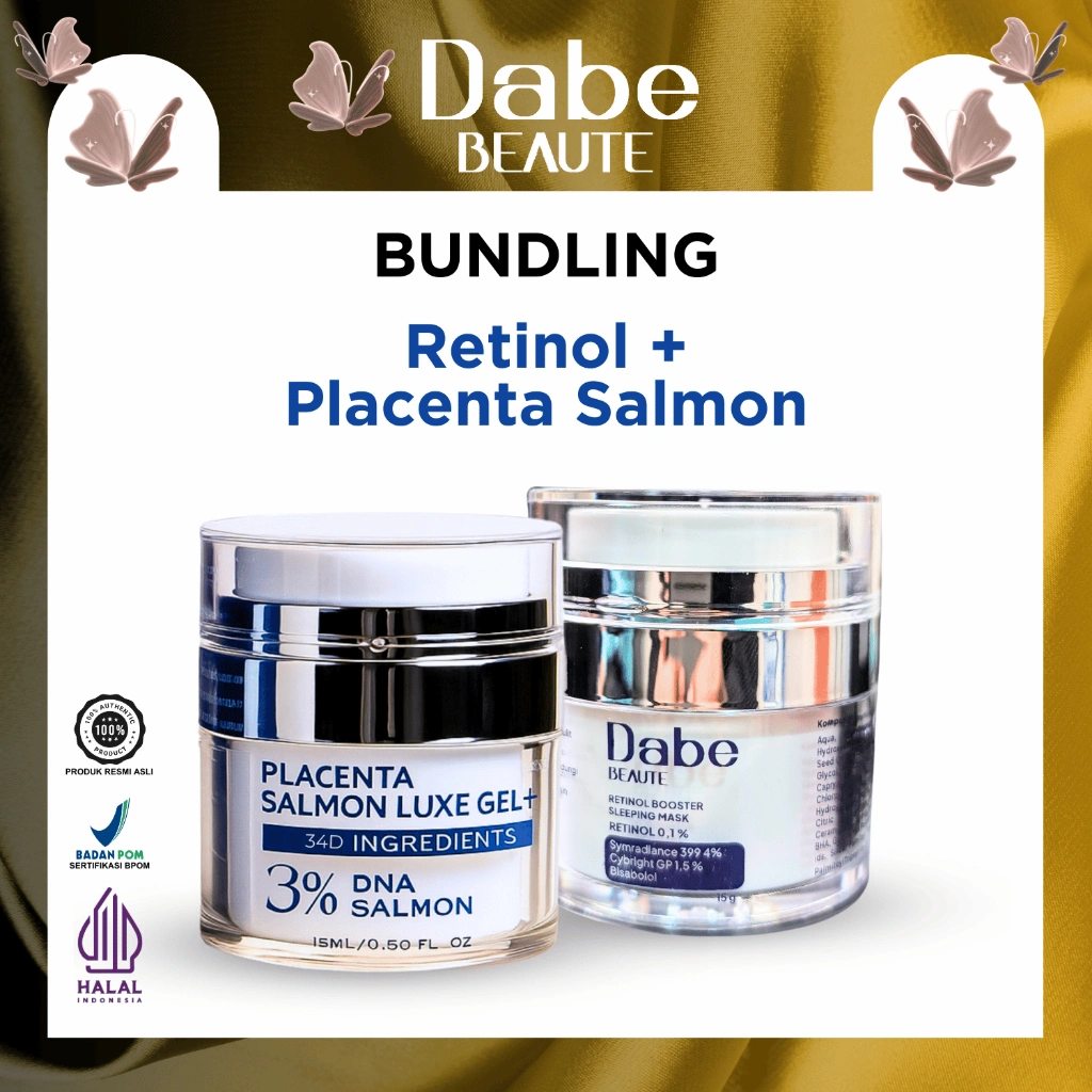 [PAYDAY] BUNDLING RETINOL BOOSTER WHITENING SLEEPING MASK / PLACENTA DNA SALMON DABE BEAUTE