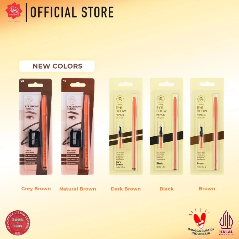Viva Eye Brow Pencil Limited Edition / Black / Brown / Dark Brown / New Grey Brown / New Natural Brown