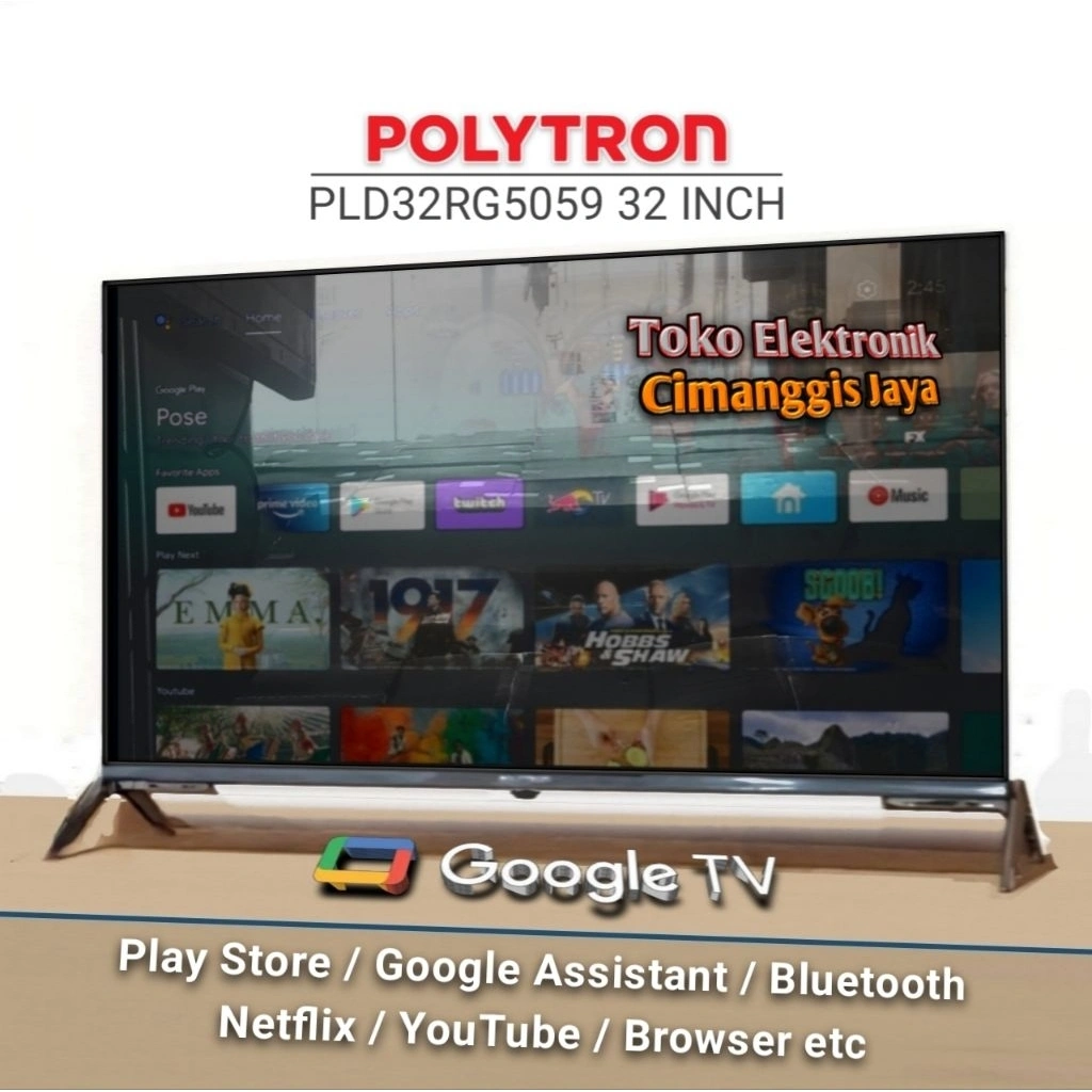 google android smart tv led Polytron 32 inch digital Google tv PLD32RG5059 Smart tv PLD32CV2269 PLD32CV1869