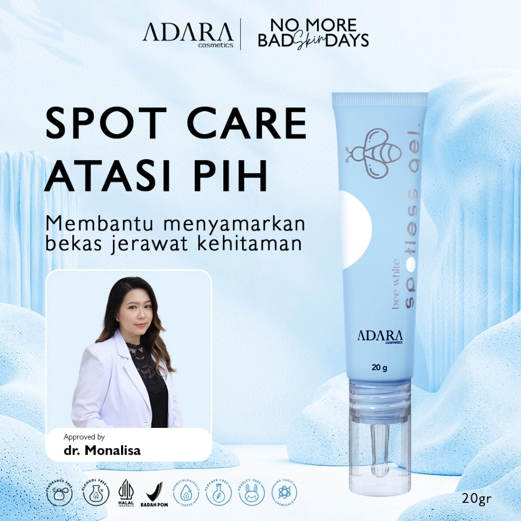 [BEST SELLER] ADARA - BEE WHITE SPOTLESS GEL | Bekas Jerawat Kehitaman