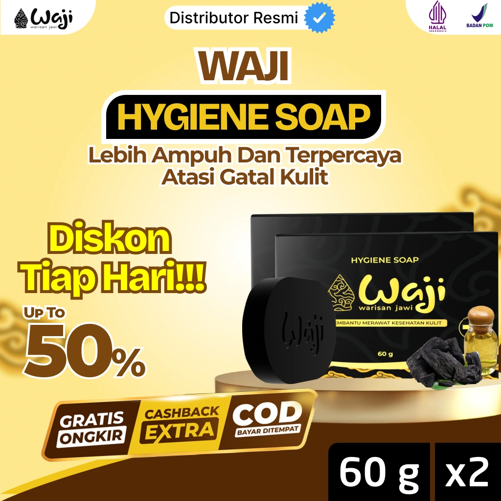[DISKON SALE] SABUN WAJI 2 PCS - Sabun Herbal Solusi Atasi Gata Kulit | Iritasi | Biduran | Eksim