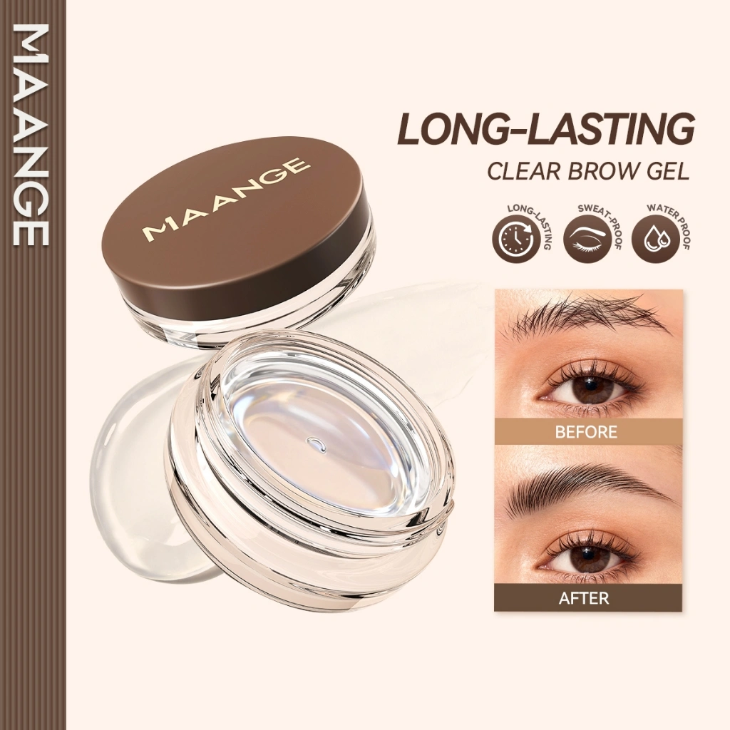 MAANGE Clear Eyebrow Gel Long Lasting Transparan Tahan Lama 24 Jam, Waterproof, Tanpa Residu MG-E11