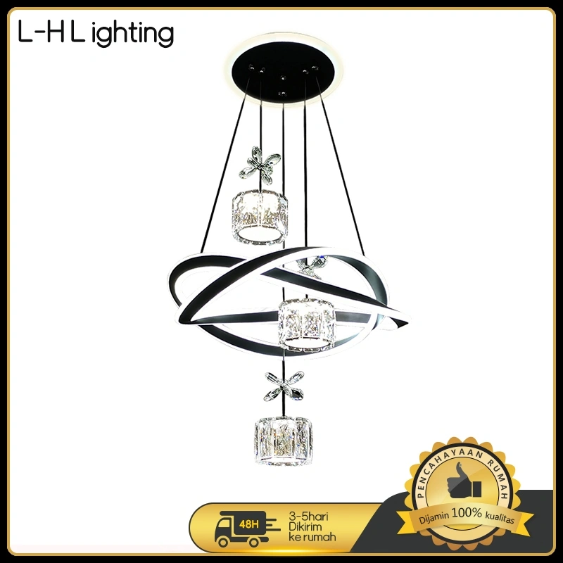 LH Lighting - Lampu Gantung Restoran Lampu Hias Ruang Tamu Kecil Baru Lampu Kamar Tidur Bar Lampu Gantung Meja Makan Ruang Makan Modern