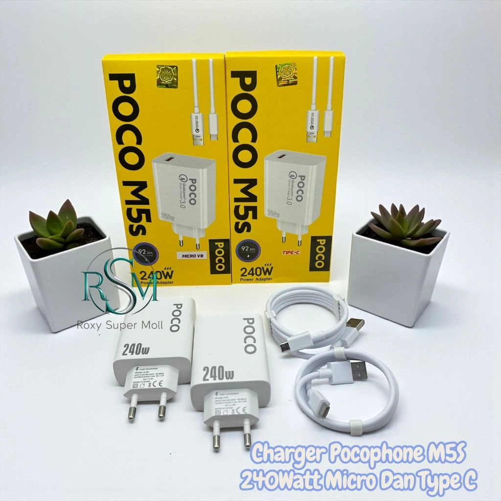 Charger Ori 100% pocophone poco m5s 240w Support FastCharging qc3.0 kompatible semua hp smartphone BY SMOLL