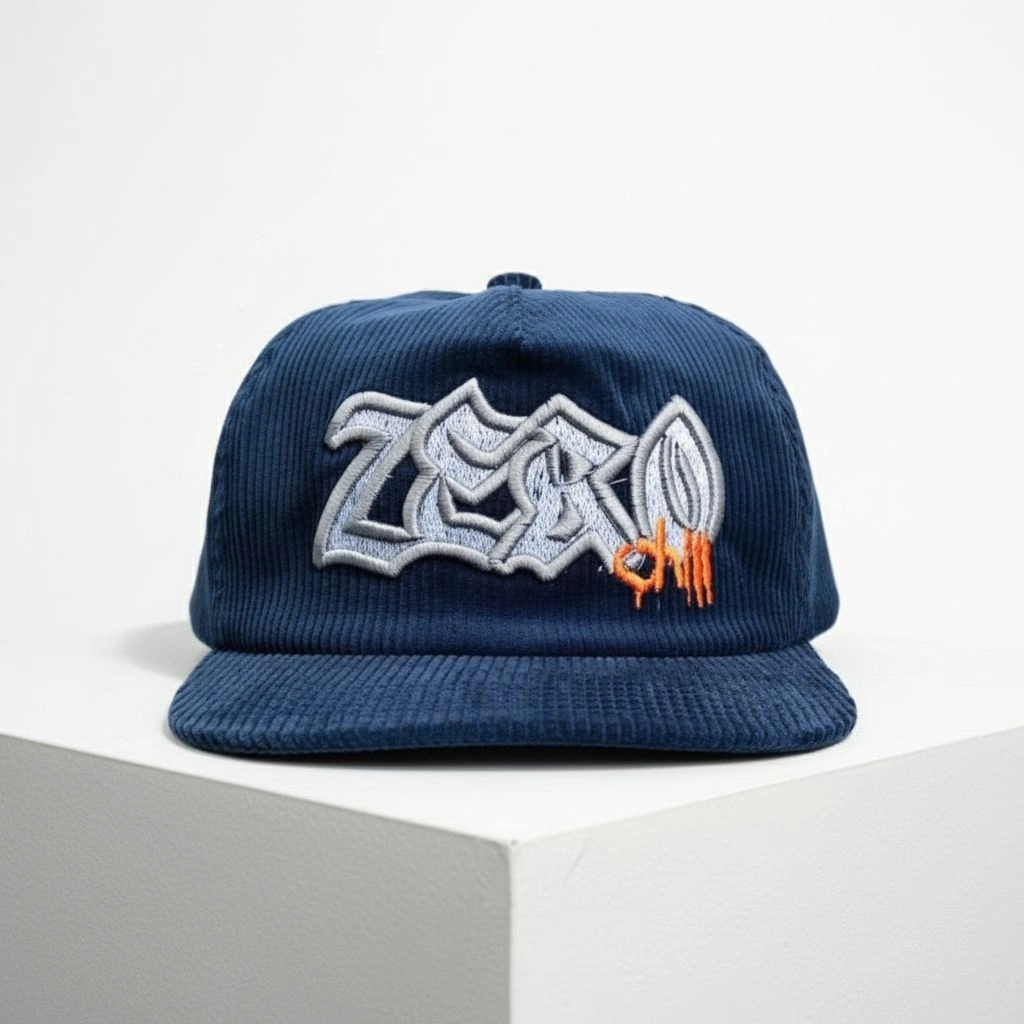 Anggona Apparel Topi Snapback Corduroy Bordir Zero Chill - Skena Outfit-vintage