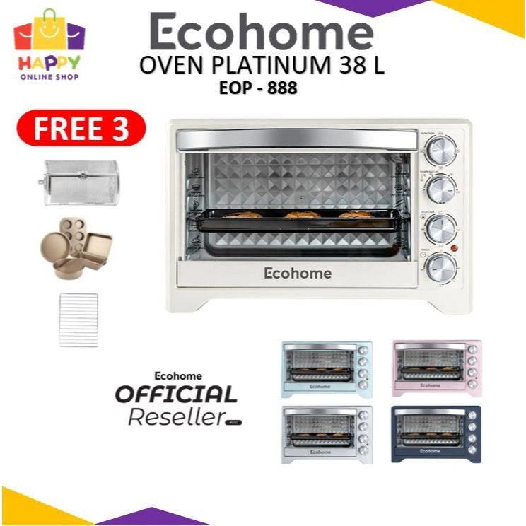 [INSTANT] ECOHOME Oven Listrik Platinum EOP-888 - 38 Liter